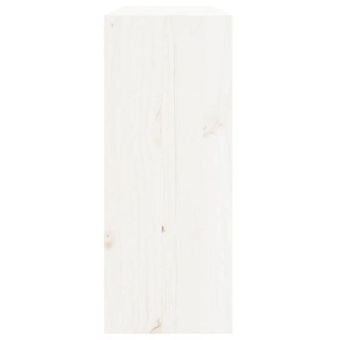 VidaXL Szafka na wino, biały, 62x25x62 cm, lite drewno sosnowe
