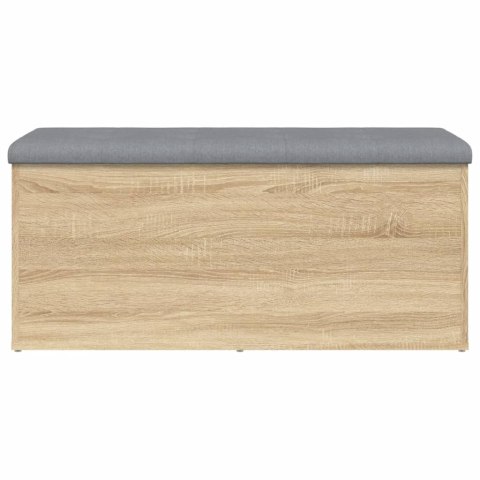 VidaXL Ławka ze schowkiem Sonoma Oak 102x42x45 cm Drewno konstrukcyjne