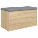 VidaXL Ławka ze schowkiem Sonoma Oak 82x42x45 cm Drewno konstrukcyjne