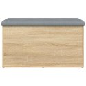 VidaXL Ławka ze schowkiem Sonoma Oak 82x42x45 cm Drewno konstrukcyjne