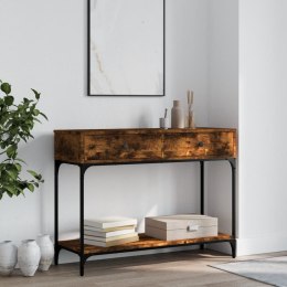 VidaXL Stolik konsolowy, przydymiony dąb, 100x34,5x75 cm