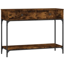VidaXL Stolik konsolowy, przydymiony dąb, 100x34,5x75 cm