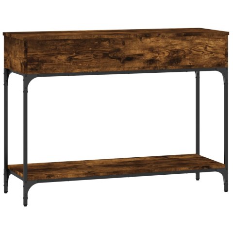 VidaXL Stolik konsolowy, przydymiony dąb, 100x34,5x75 cm