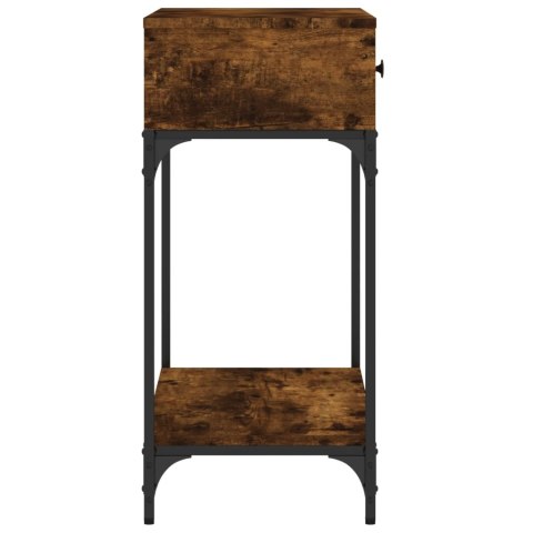 VidaXL Stolik konsolowy, przydymiony dąb, 75x34,5x75 cm