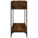 VidaXL Stolik konsolowy, przydymiony dąb, 75x34,5x75 cm
