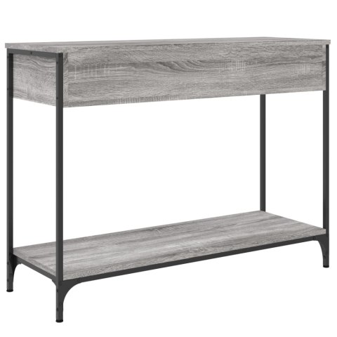 VidaXL Stolik konsolowy, szary dąb sonoma, 100x34,5x75 cm
