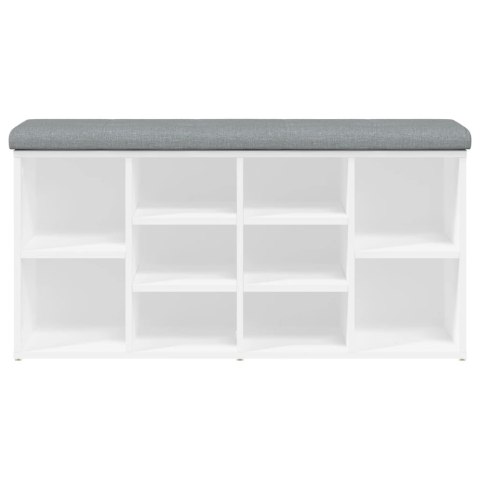 VidaXL Ławka na buty biała 102x32x50 cm Drewno konstrukcyjne