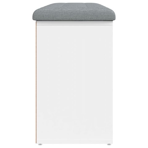 VidaXL Ławka na buty biała 102x32x50 cm Drewno konstrukcyjne