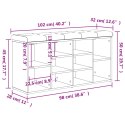 VidaXL Ławka na buty biała 102x32x50 cm Drewno konstrukcyjne