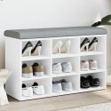 VidaXL Ławka na buty biała 82x32x50 cm Drewno konstrukcyjne