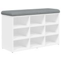 VidaXL Ławka na buty biała 82x32x50 cm Drewno konstrukcyjne