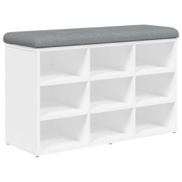 VidaXL Ławka na buty biała 82x32x50 cm Drewno konstrukcyjne