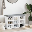 VidaXL Ławka na buty biała 82x32x50 cm Drewno konstrukcyjne