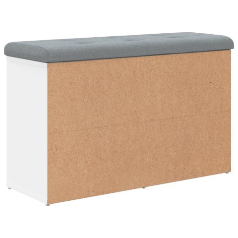 VidaXL Ławka na buty biała 82x32x50 cm Drewno konstrukcyjne