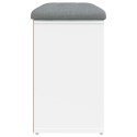 VidaXL Ławka na buty biała 82x32x50 cm Drewno konstrukcyjne