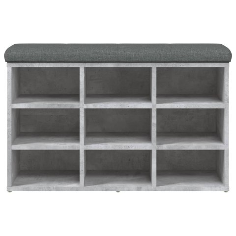 VidaXL Ławka na buty, szary beton, 82x32x50cm, materiał drewnopochodny