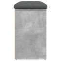 VidaXL Ławka na buty, szary beton, 82x32x50cm, materiał drewnopochodny