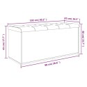 VidaXL Ławka ze schowkiem Sonoma Oak 102x42x45 cm Drewno konstrukcyjne