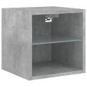 VidaXL Ścienna szafka TV z LED, szarość betonu, 30x28,5x30 cm