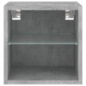 VidaXL Ścienna szafka TV z LED, szarość betonu, 30x28,5x30 cm