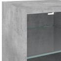 VidaXL Ścienna szafka TV z LED, szarość betonu, 30x28,5x30 cm