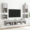 VidaXL Ścienna szafka TV z LED, szary dąb sonoma, 30x28,5x30 cm