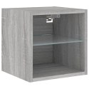 VidaXL Ścienna szafka TV z LED, szary dąb sonoma, 30x28,5x30 cm