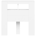 VidaXL Wezgłowie łóżka z LED, białe, 100x18,5x103,5 cm