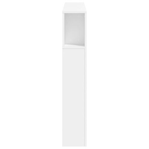 VidaXL Wezgłowie łóżka z LED, białe, 120x18,5x103,5 cm