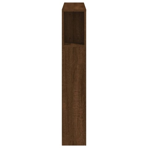 VidaXL Wezgłowie łóżka z LED, brązowy dąb, 100x18,5x103,5 cm
