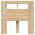 VidaXL Wezgłowie łóżka z LED, dąb sonoma, 100x18,5x103,5 cm