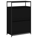 VidaXL Szafka na buty, czarna, 75x34x112 cm, materiał drewnopochodny