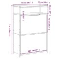 VidaXL Szafka na buty, czarna, 75x34x112 cm, materiał drewnopochodny