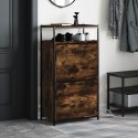 VidaXL Szafka na buty, przydymiony dąb, 60x34x112 cm