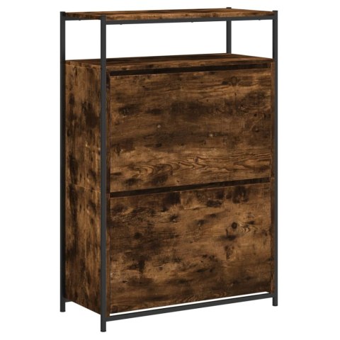 VidaXL Szafka na buty, przydymiony dąb, 75x34x112 cm