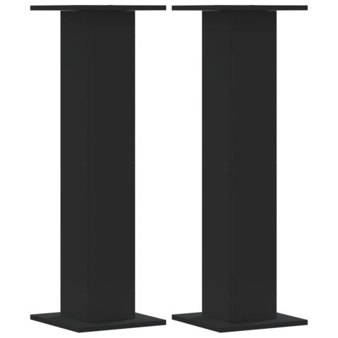 VidaXL Podstawki pod głośniki, 2 szt., czarne, 30x30x95 cm