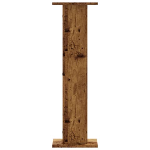 VidaXL Podstawki pod głośniki, 2 szt., stare drewno, 30x30x95 cm