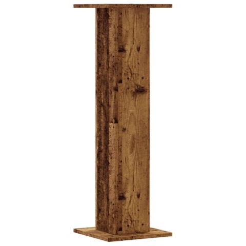 VidaXL Podstawki pod głośniki, 2 szt., stare drewno, 30x30x95 cm