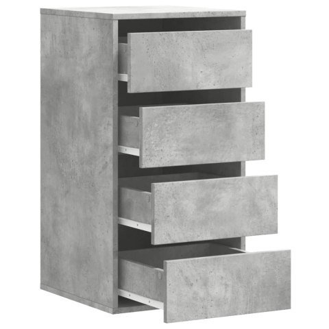 KOMODA, SZAROŚĆ BETONU, 40X41X76 CM, MATERIAŁ DREWNOPOCHODNY