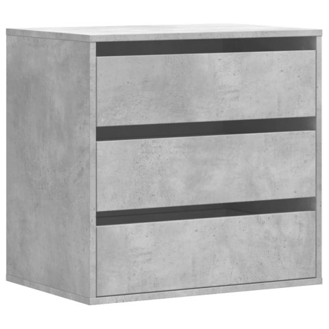 KOMODA, SZAROŚĆ BETONU, 60X41X58 CM, MATERIAŁ DREWNOPOCHODNY