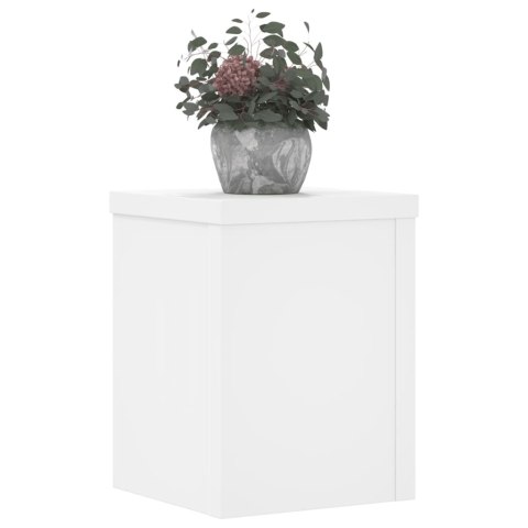 VidaXL Podstawki pod doniczki, 2 szt., białe, 15x15x20 cm