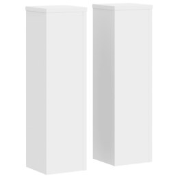 VidaXL Podstawki pod doniczki, 2 szt., białe, 17x17x60 cm