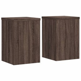 VidaXL Podstawki pod doniczki, 2 szt., brązowy dąb, 20x20x30 cm