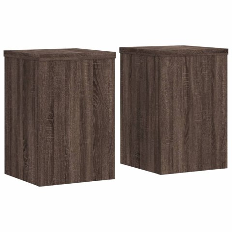 VidaXL Podstawki pod doniczki, 2 szt., brązowy dąb, 20x20x30 cm