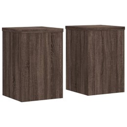 VidaXL Podstawki pod doniczki, 2 szt., brązowy dąb, 25x25x35 cm