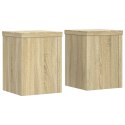 VidaXL Podstawki pod doniczki, 2 szt, dąb sonoma, 15x15x20 cm