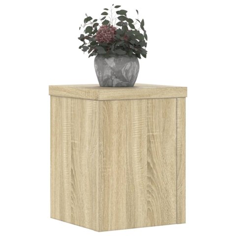 VidaXL Podstawki pod doniczki, 2 szt, dąb sonoma, 15x15x20 cm