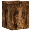 VidaXL Podstawki pod doniczki, 2 szt., przydymiony dąb, 15x15x20 cm