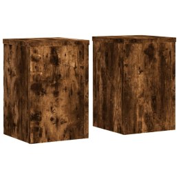 VidaXL Podstawki pod doniczki, 2 szt., przydymiony dąb, 20x20x30 cm