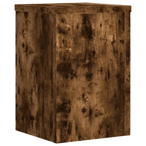 VidaXL Podstawki pod doniczki, 2 szt., przydymiony dąb, 20x20x30 cm